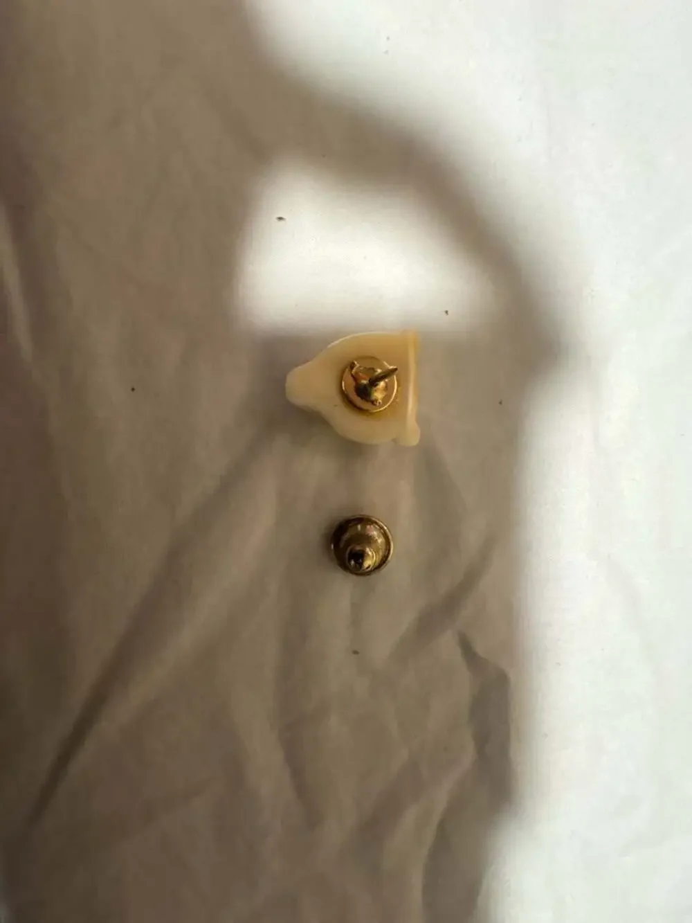 Vintage Hand-Carved Bone Polar Bear Lapel Pin